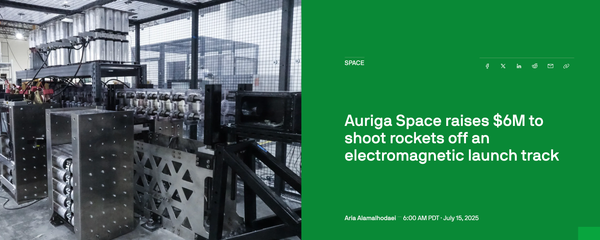 Portfolio Update: Auriga Space raises $6M to shoot rockets off an electromagnetic launch track